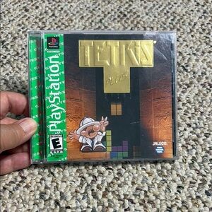 Sony PlayStation Tetris Plus Game Gold and Green